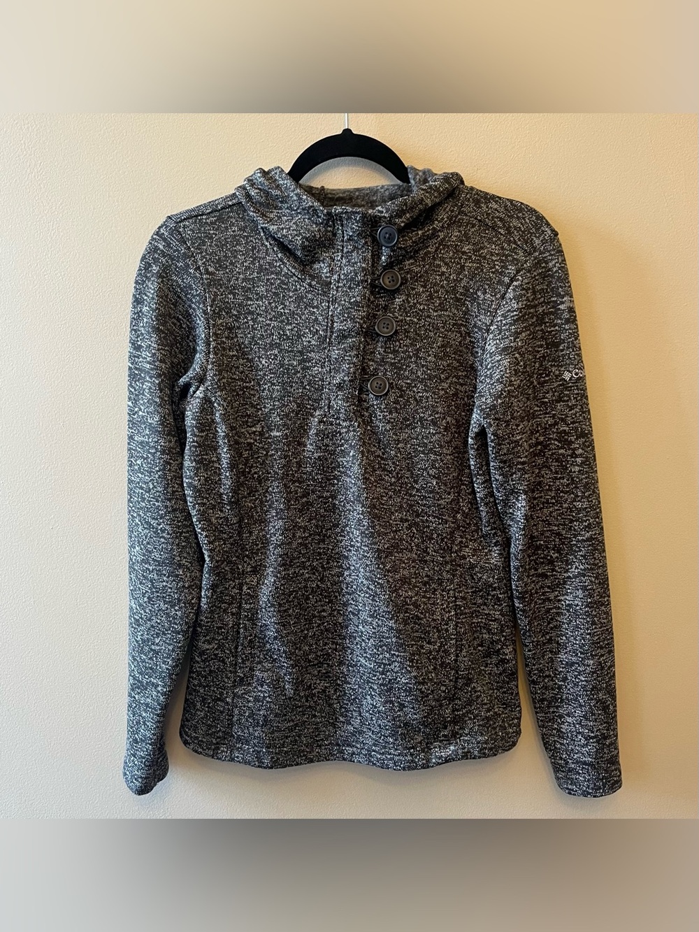 Columbia Darling Days Pullover Fleece Hoodie Women's Size Small Marled Gray